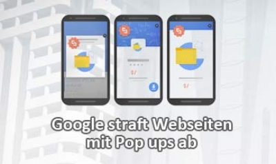 Pop-ups werden von Google bestraft