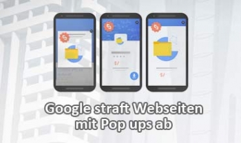 Pop-ups werden von Google bestraft